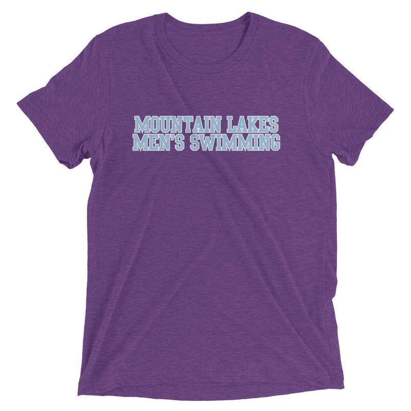 Mountain Lakes Mens Swimming Short sleeve t-shirt-purple
