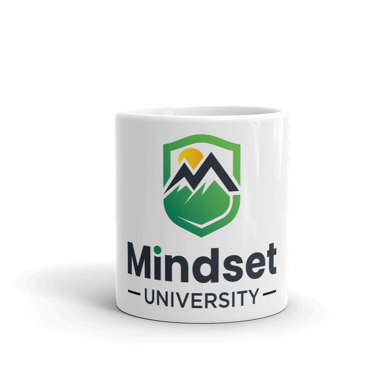 Mindset Univ. White glossy mug