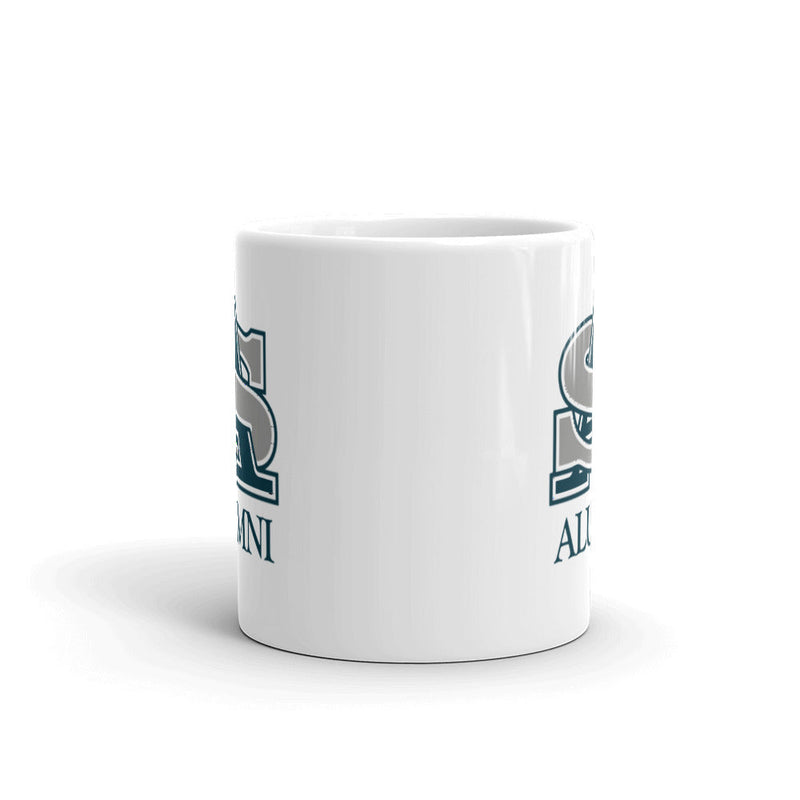Hermits Alumni White glossy mug