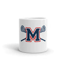 Mendham HS Girls Lacrosse White glossy mug