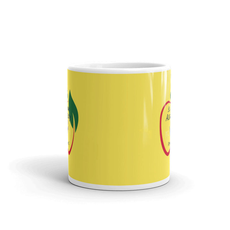 SJA White glossy mug