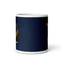 White glossy mug
