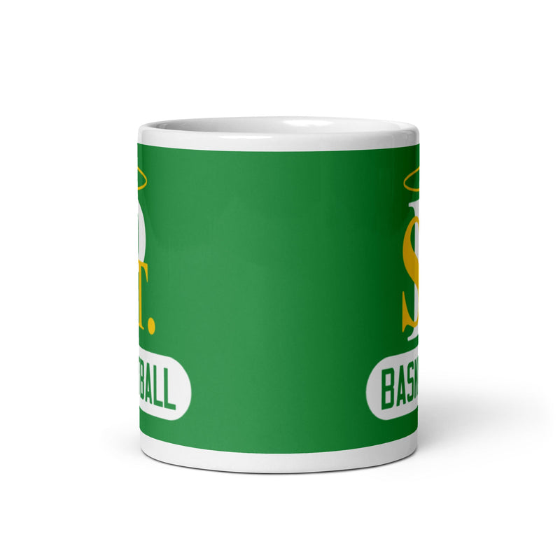 Taza blanca brillante de baloncesto SPCYO