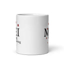 MEI White glossy mug