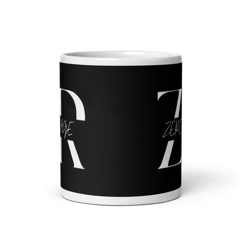 0 White glossy mug