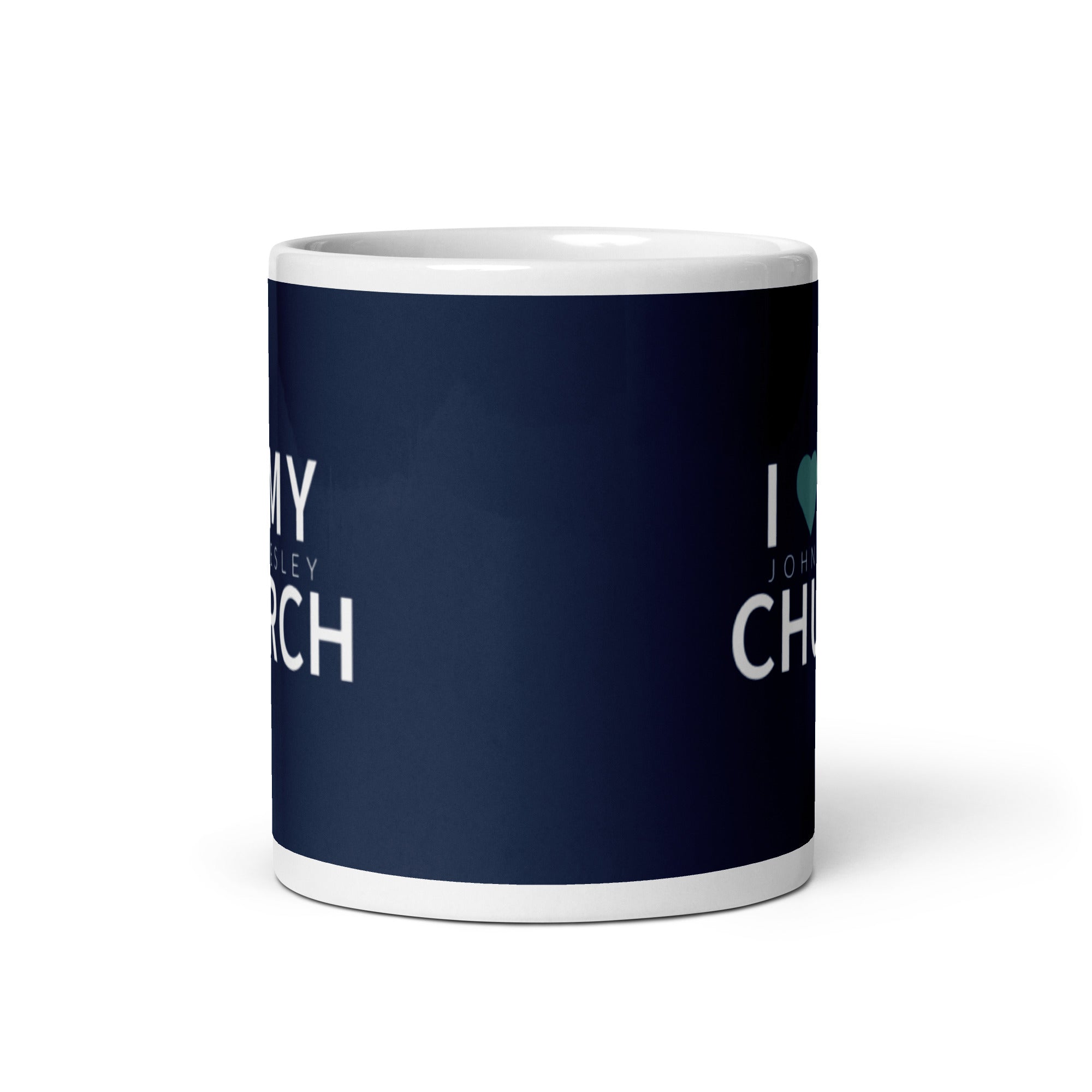 JWC White glossy mug