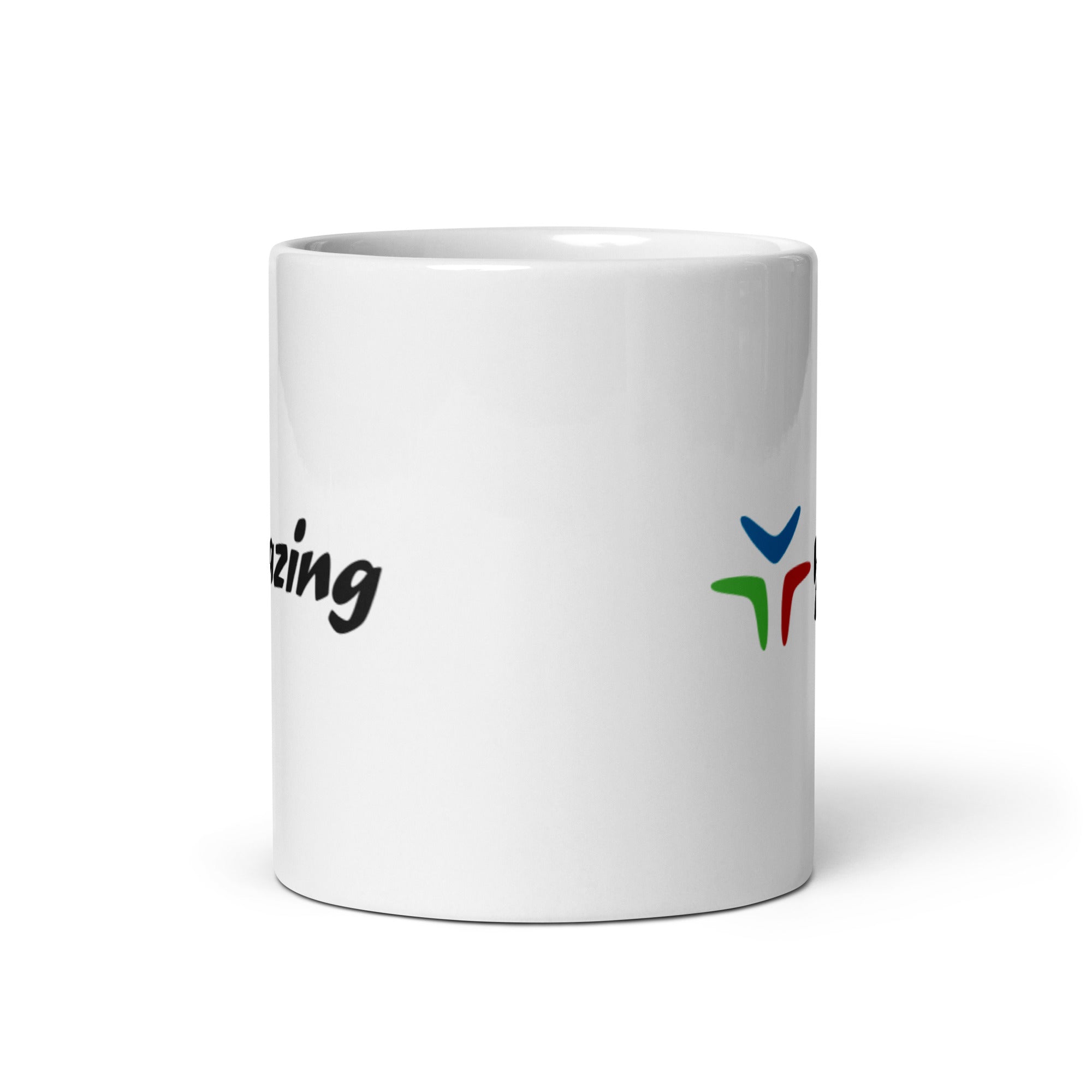Yazing White glossy mug