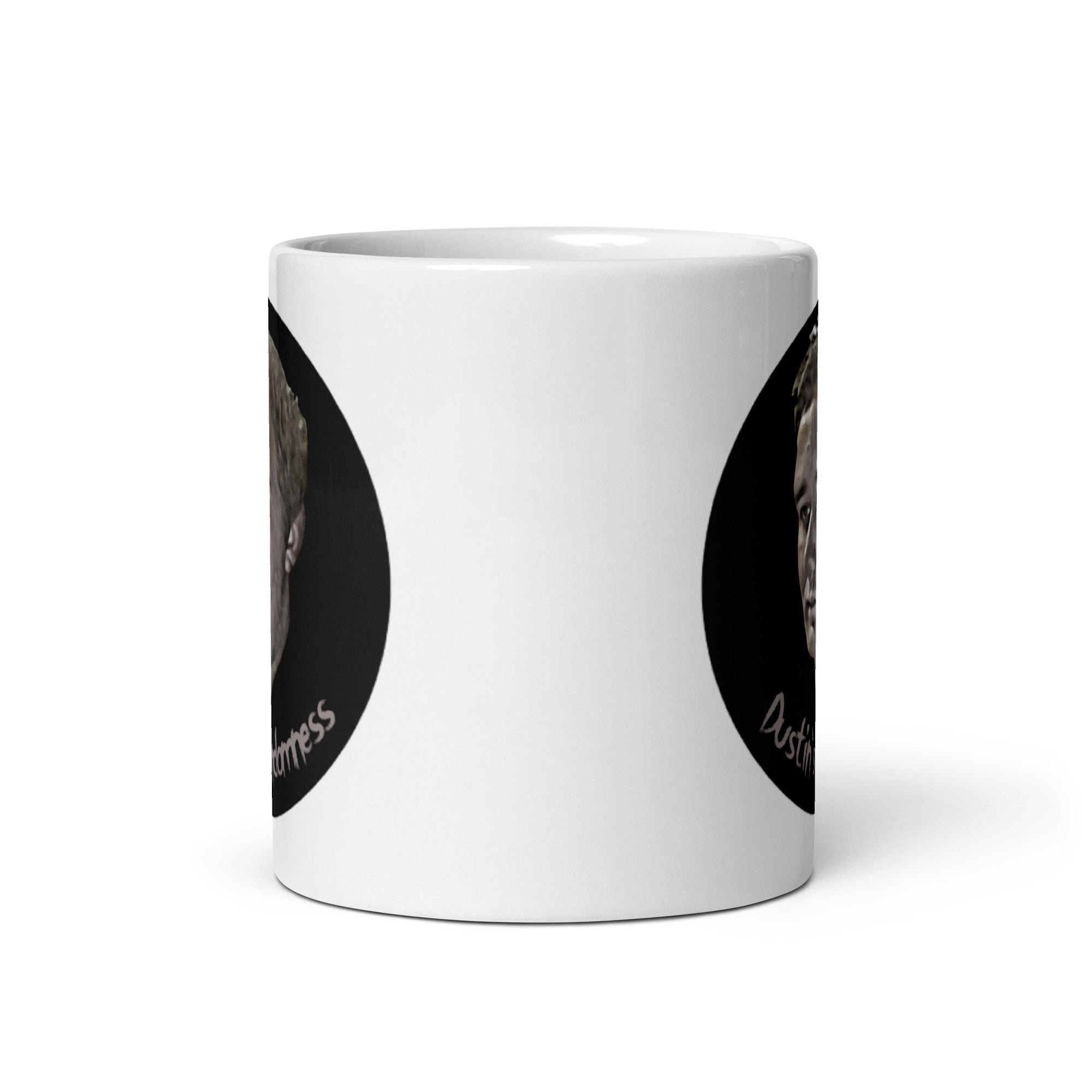 DR White glossy mug
