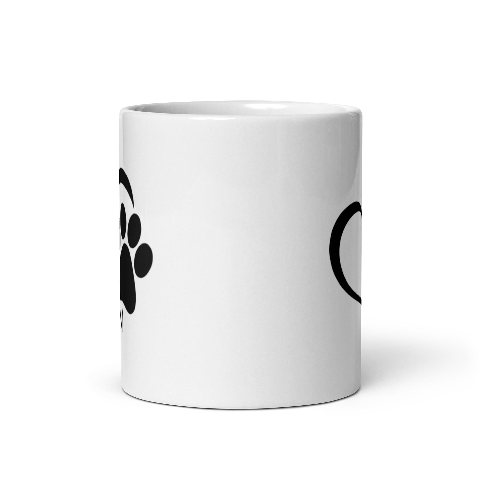 Dog Paws White glossy mug