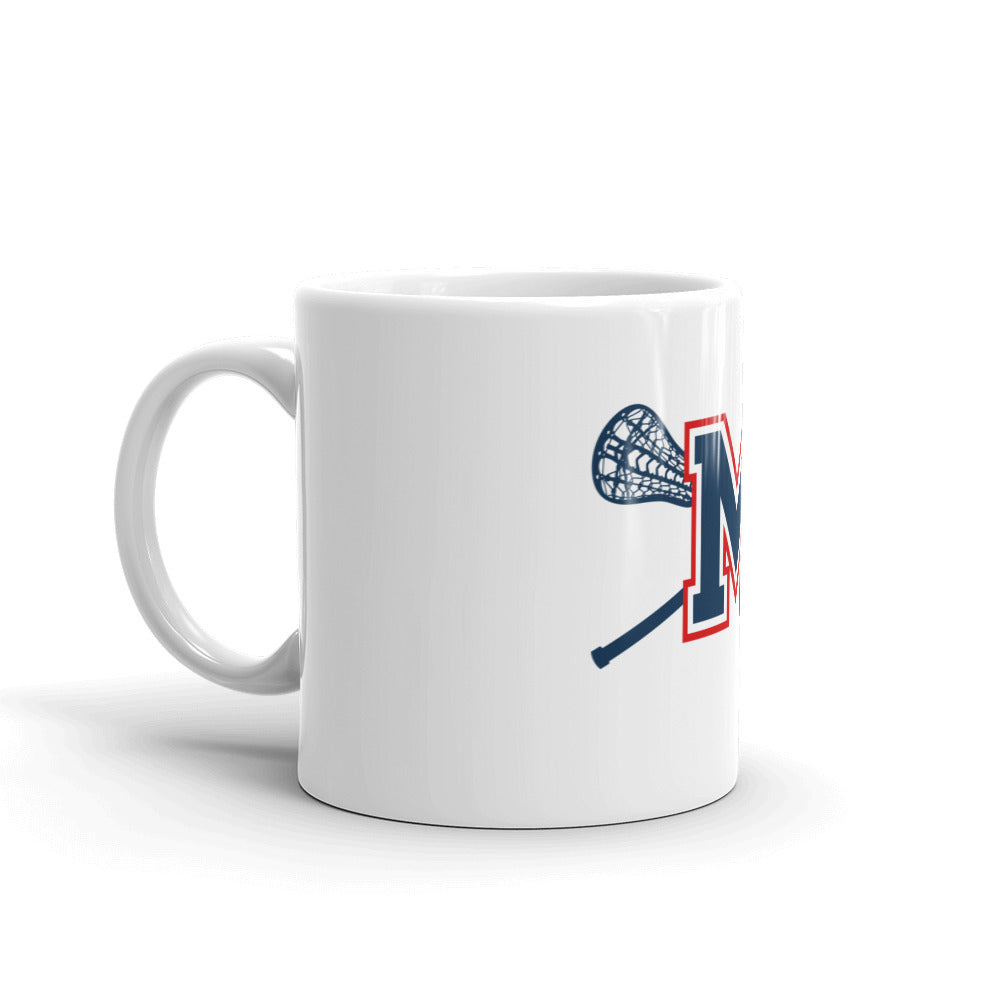 Mendham HS Girls Lacrosse White glossy mug