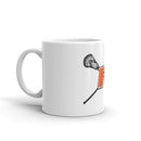 Taza blanca brillante de lacrosse de Ryle HS