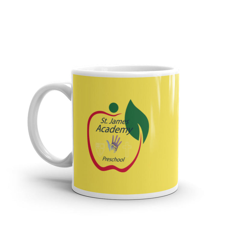 SJA White glossy mug