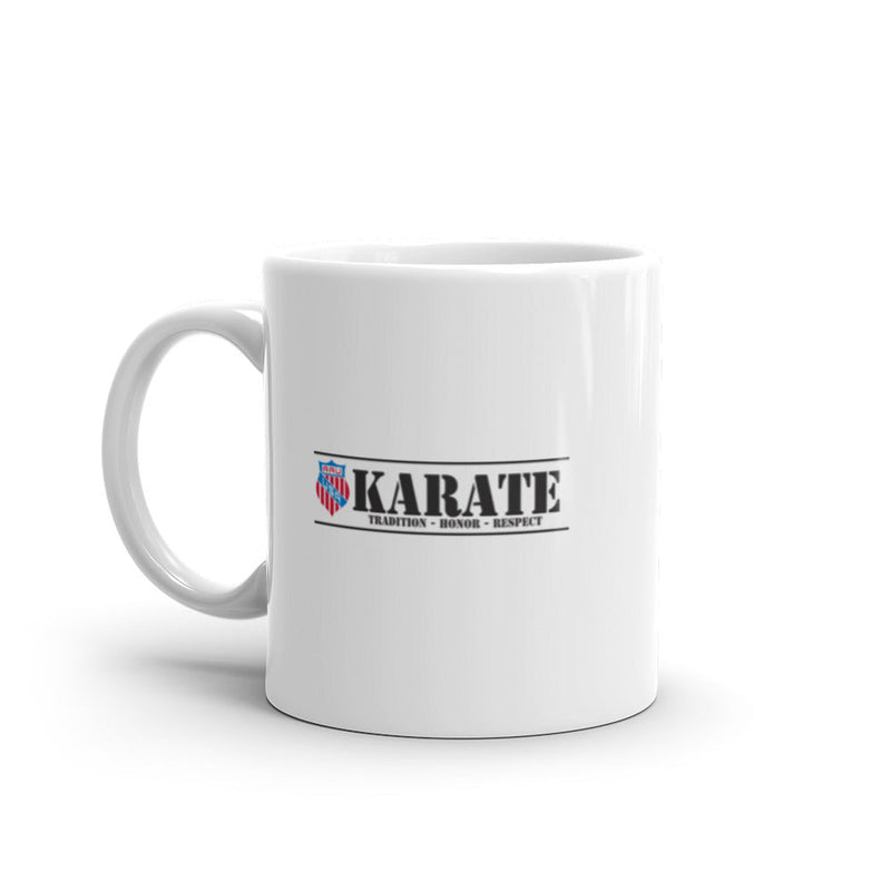 AAU Karate White glossy mug