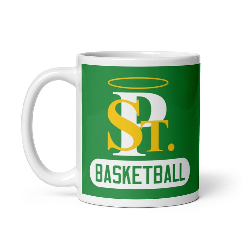 Taza blanca brillante de baloncesto SPCYO