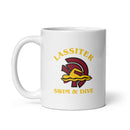 Taza blanca brillante Lassiter Swimming
