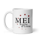 MEI White glossy mug