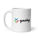 Yazing White glossy mug