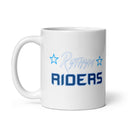 Taza blanca brillante Rythym Riders