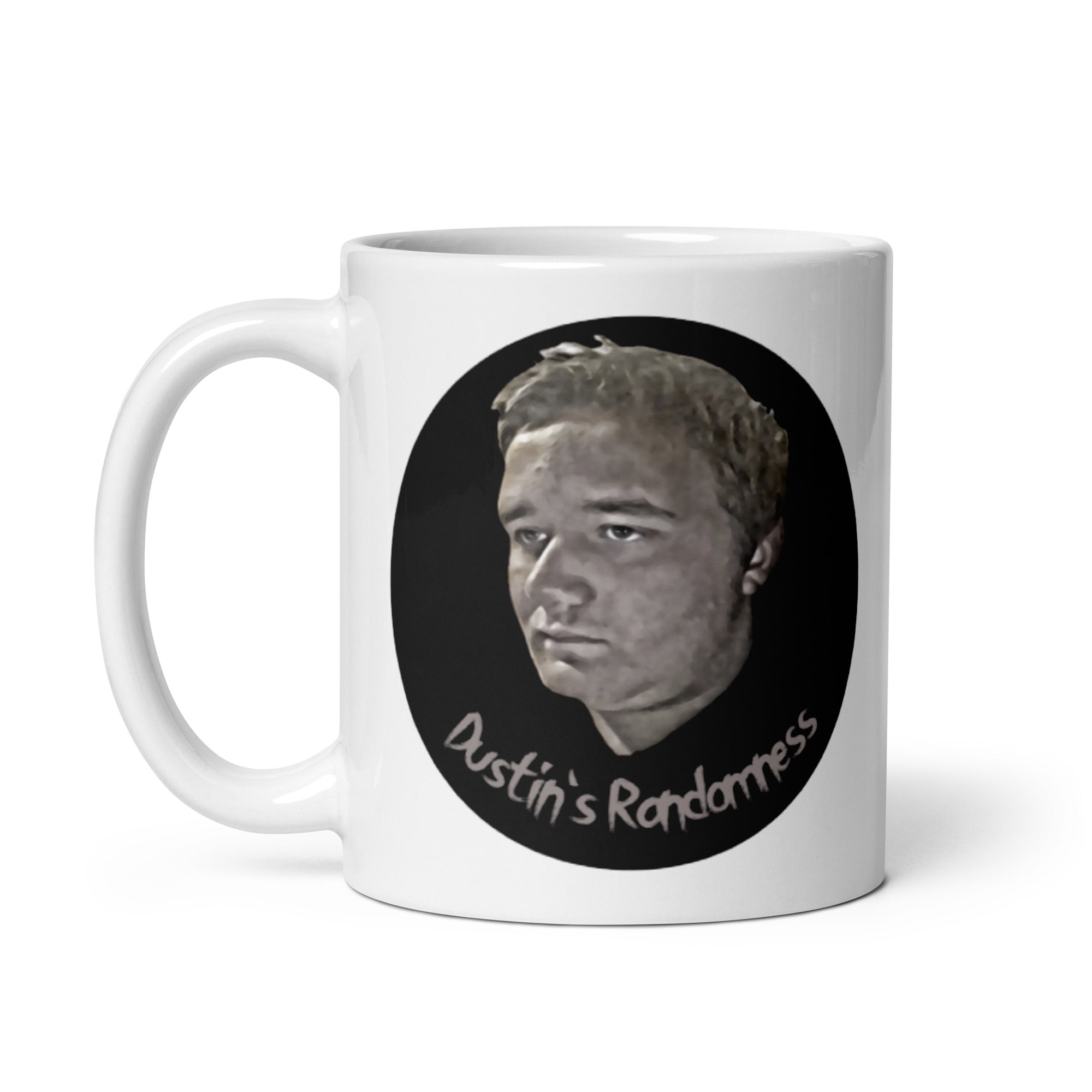 DR White glossy mug