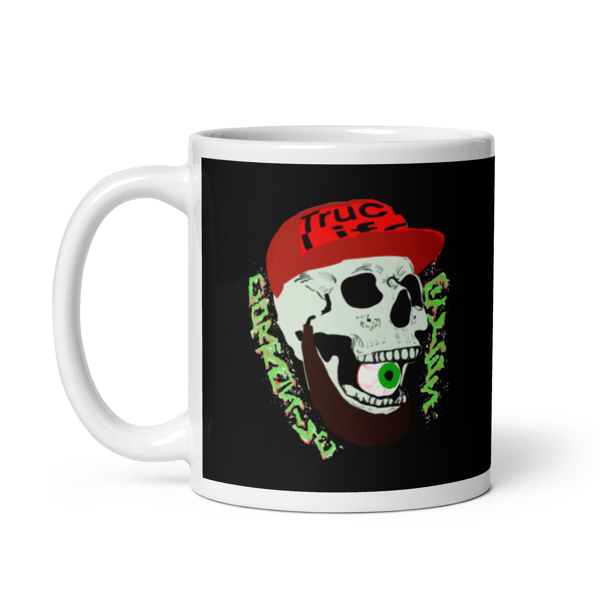CE White glossy mug