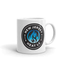 NJ Heat Lacrosse White glossy mug