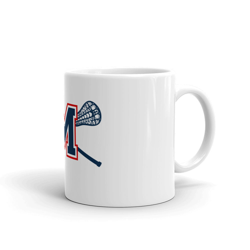 Mendham HS Girls Lacrosse White glossy mug