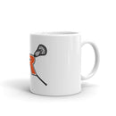Taza blanca brillante de lacrosse de Ryle HS