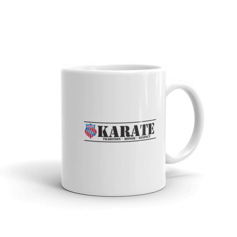 AAU Karate White glossy mug