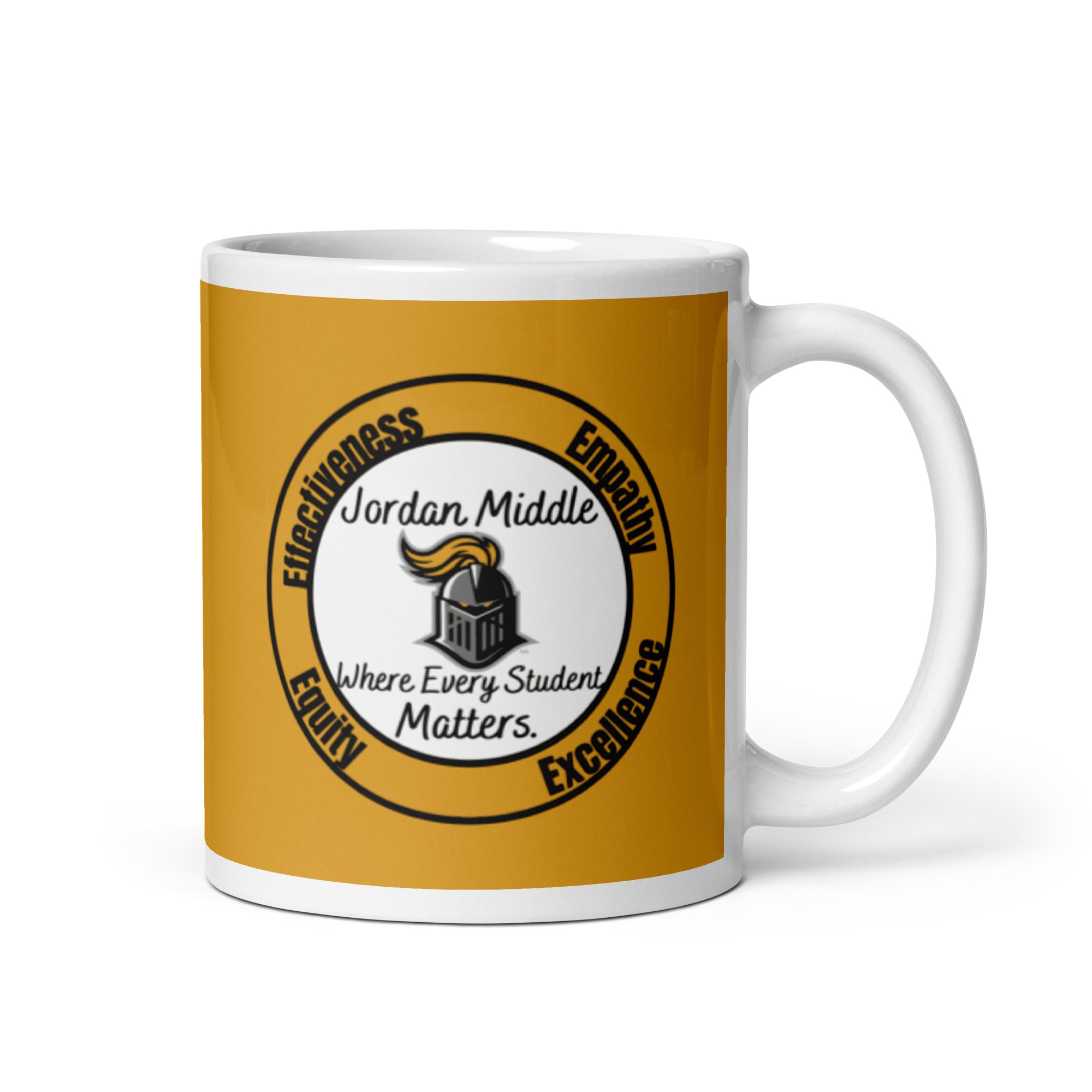 JMS White glossy mug