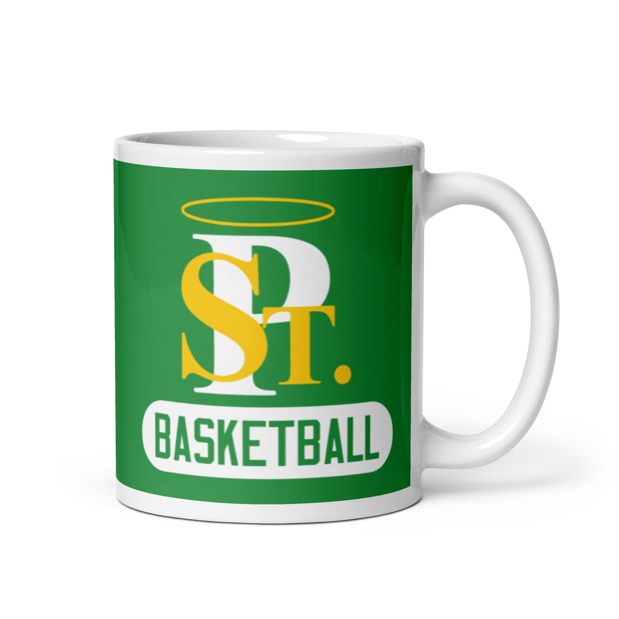 SPCYO Basketball White glossy mug