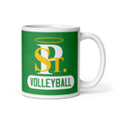 Taza blanca brillante de voleibol SPCYO