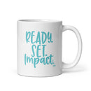 Taza blanca brillante MGC Ready Set Impact