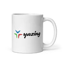 Yazing White glossy mug