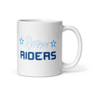 Taza blanca brillante Rythym Riders