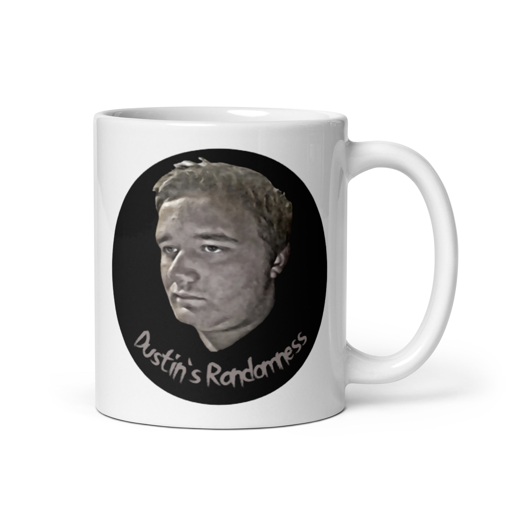 DR White glossy mug
