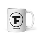 Taza blanca brillante Thriving Faith