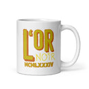 L’or Noir White glossy mug