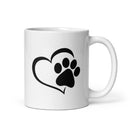 Dog Paws White glossy mug