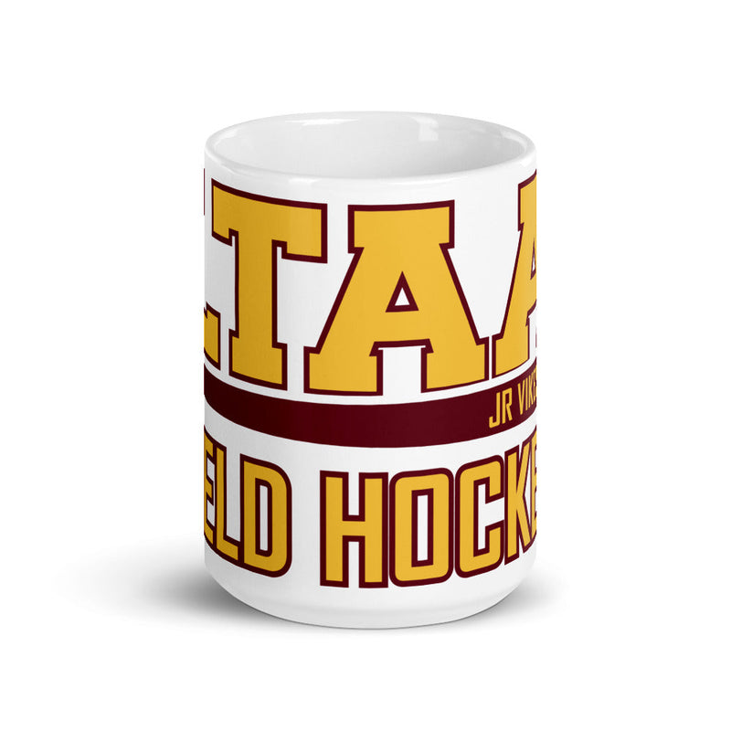 LTAA Field Hockey White glossy mug