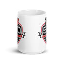 Haverford Men's Lacrosse 50 Year White glossy mug