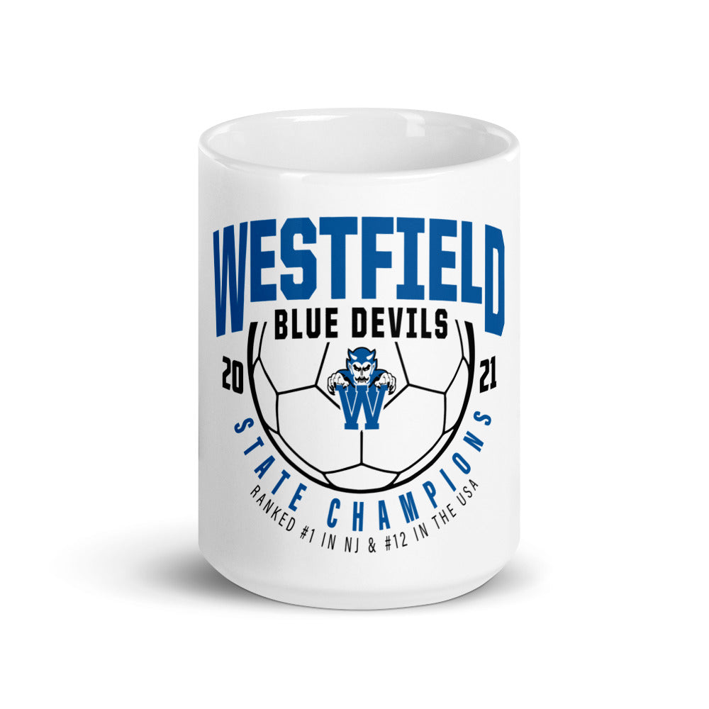 WHS Soccer White glossy mug