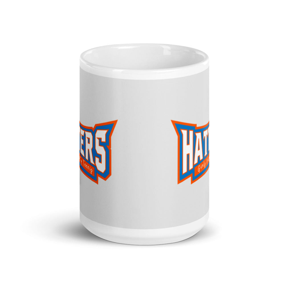 Hatters White glossy mug