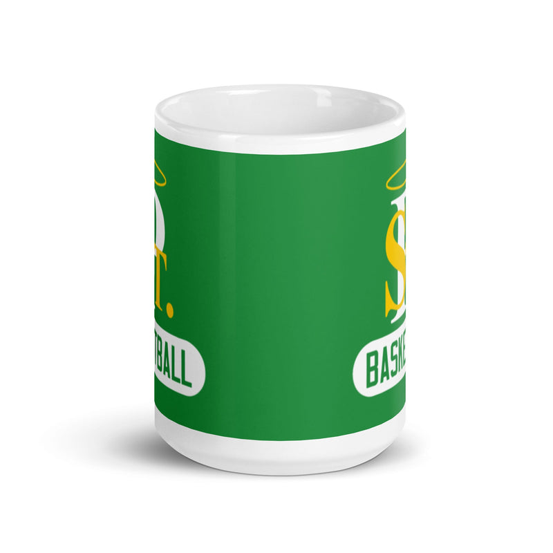 Taza blanca brillante de baloncesto SPCYO