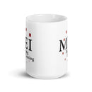 MEI White glossy mug
