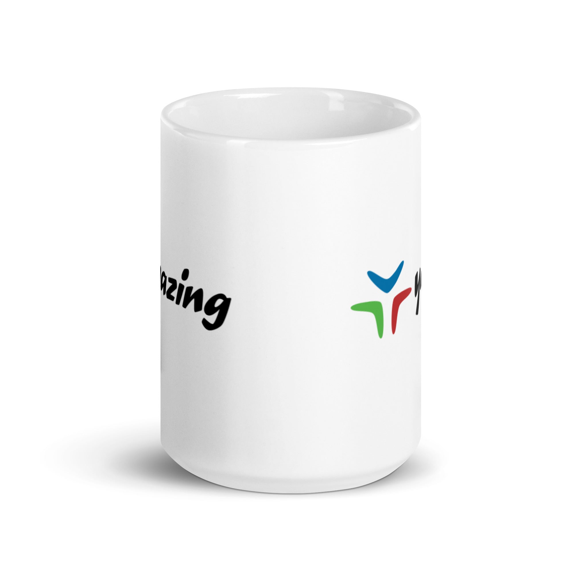 Yazing White glossy mug