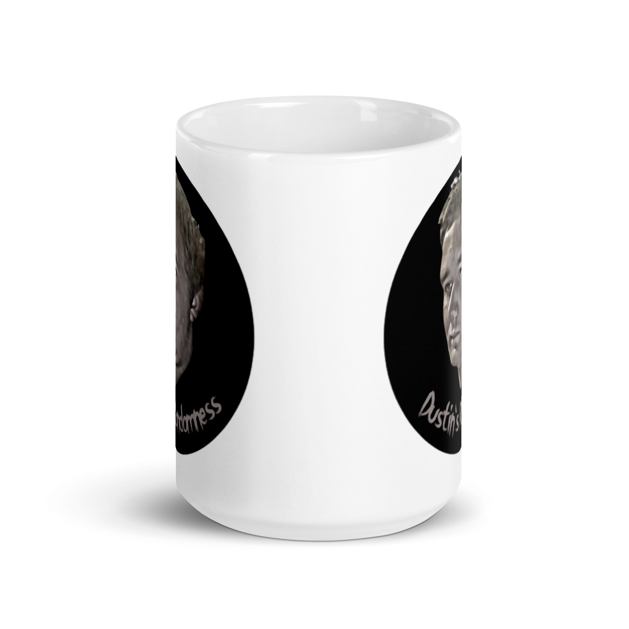 DR White glossy mug