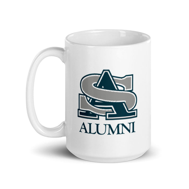 Hermits Alumni White glossy mug