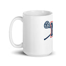 Mendham HS Girls Lacrosse White glossy mug