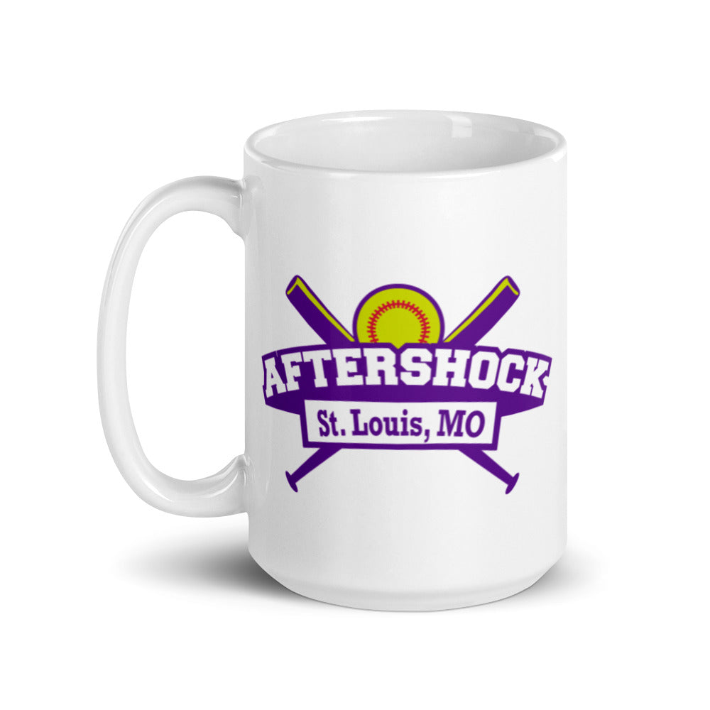 Aftershock White glossy mug