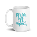 Taza blanca brillante MGC Ready Set Impact